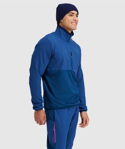 Men's Tribrid Grid Fleece Pullover Jacket 1/2 Zip