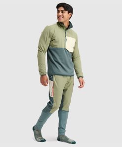 Men's Tribrid Grid Fleece Pullover Jacket 1/2 Zip