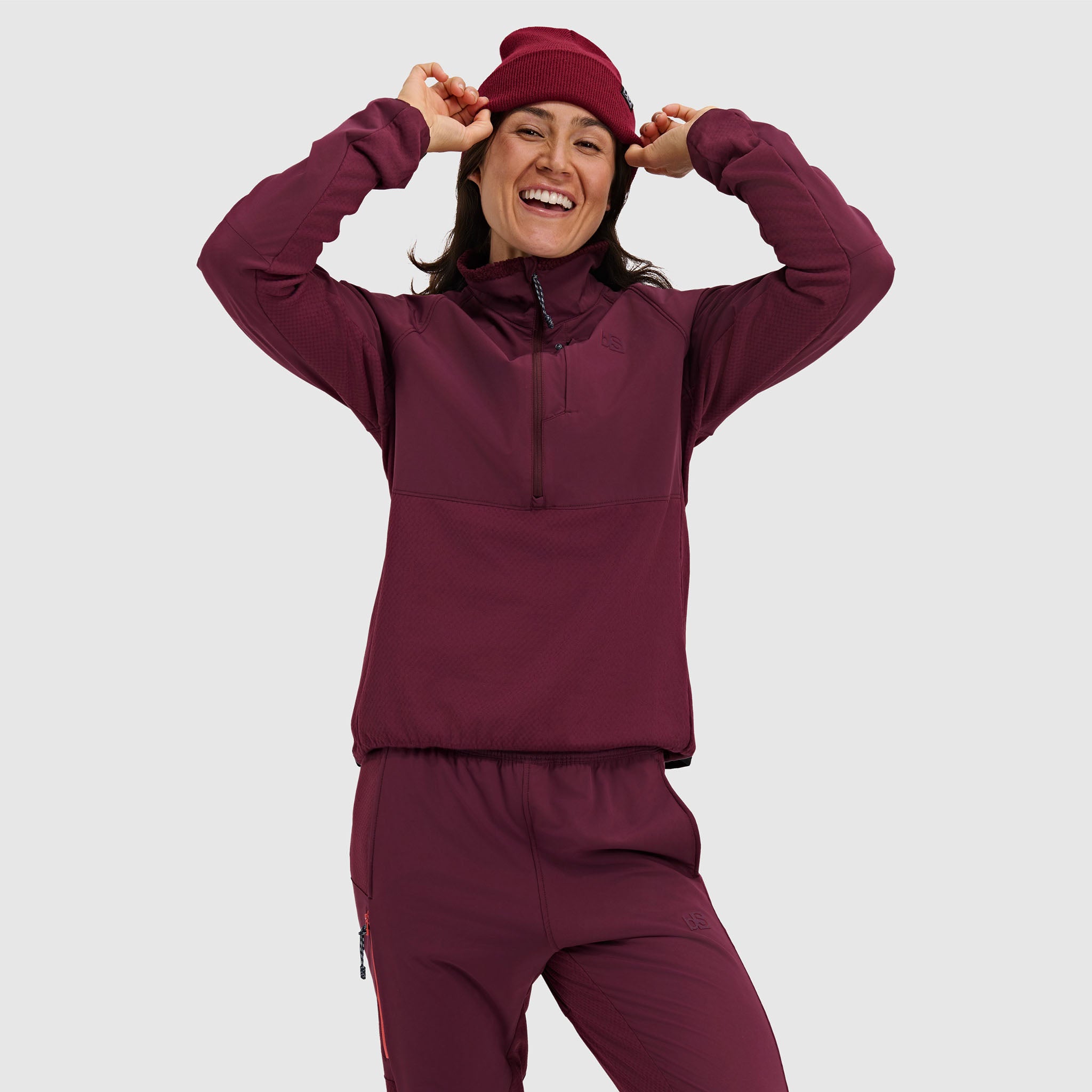 sm-image-26f99de90fa67e03de8a9230 Women's Tribrid Grid Fleece Pullover Jacket 1/2 Zip