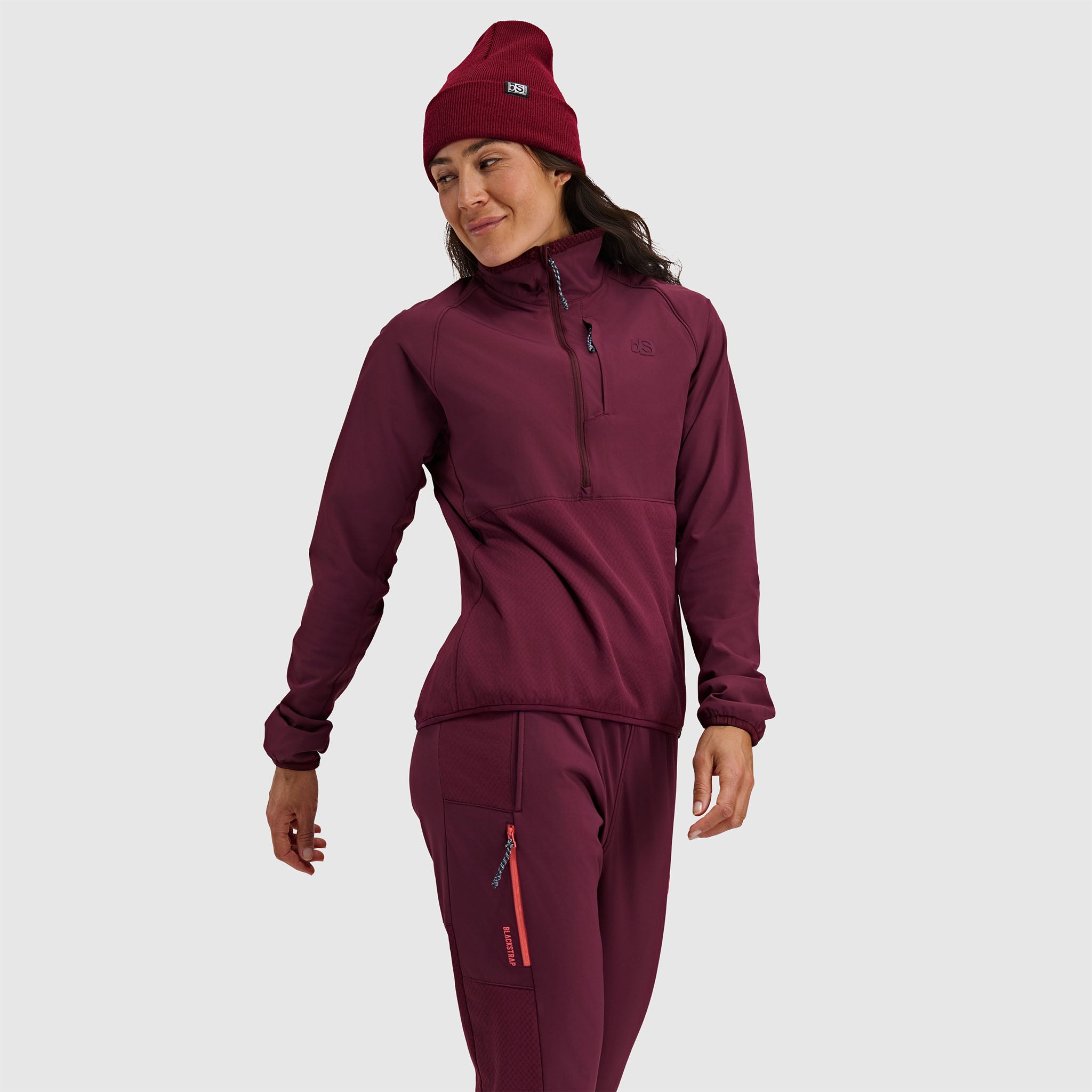 sm-image-2e98d5e6f5c13c95548eab02 Women's Tribrid Grid Fleece Pullover Jacket 1/2 Zip