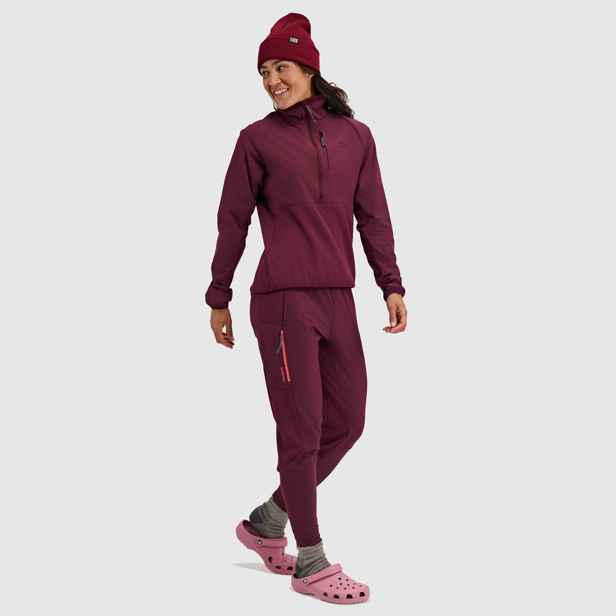 sm-image-374e55934250beb4b66b9429 Women's Tribrid Grid Fleece Pullover Jacket 1/2 Zip