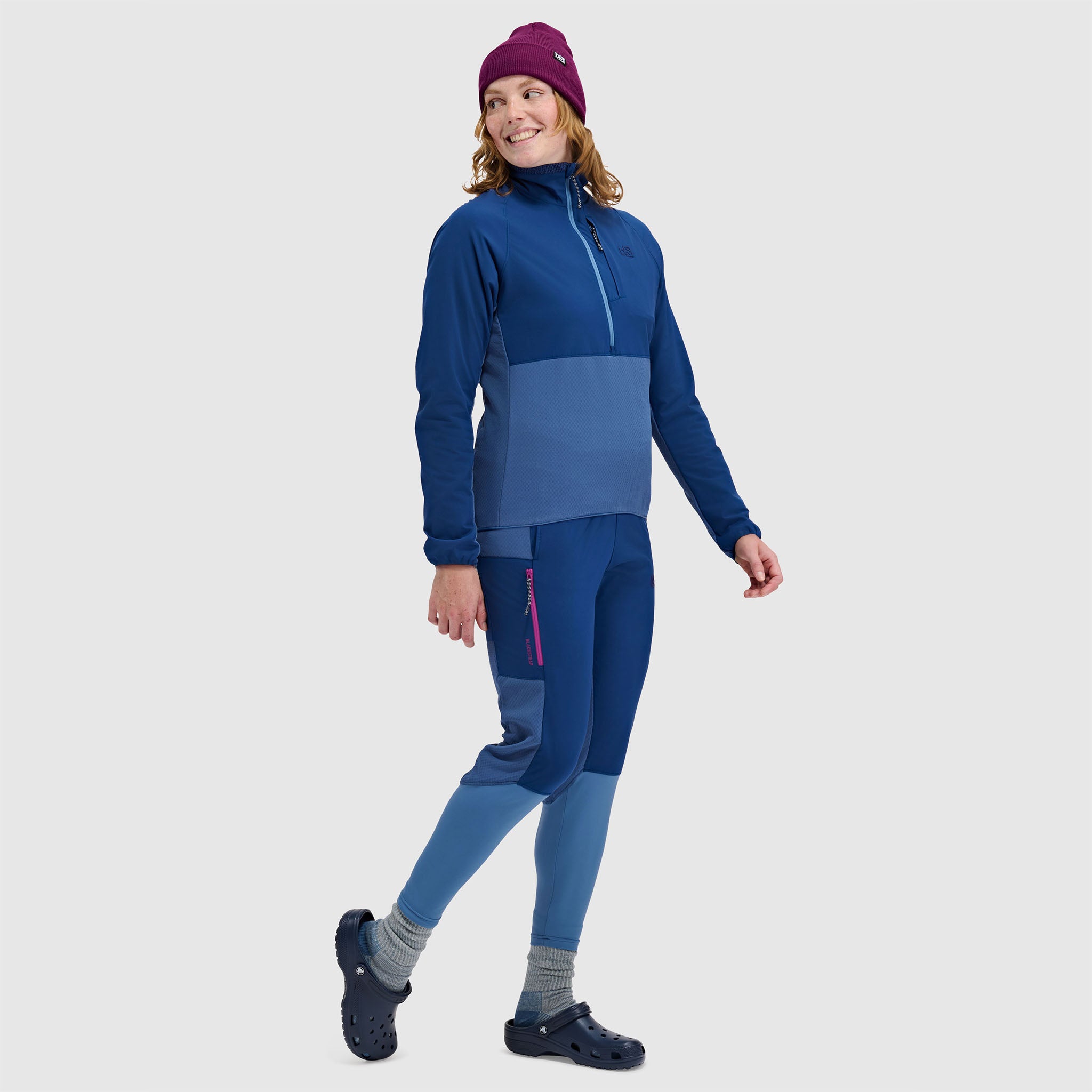 sm-image-59df1a59ea34d8264df09a4f Women's Tribrid Grid Fleece Pullover Jacket 1/2 Zip