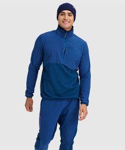 Men's Tribrid Grid Fleece Pullover Jacket 1/2 Zip