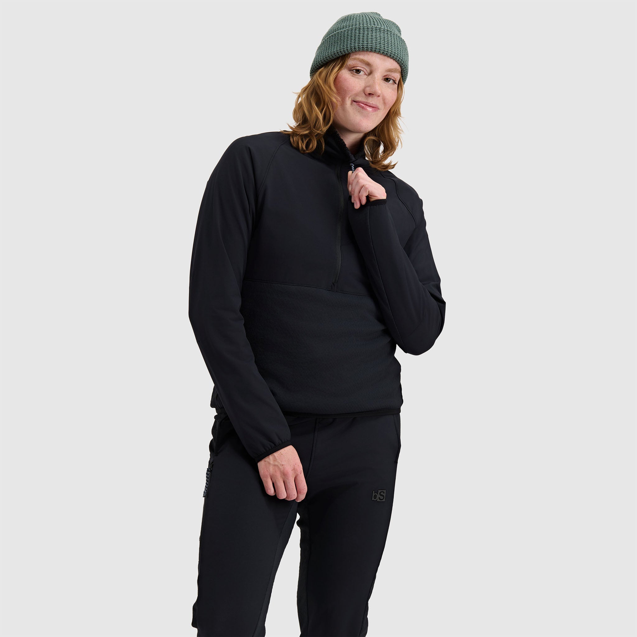 sm-image-77cbc197c79408d80a0ee182 Women's Tribrid Grid Fleece Pullover Jacket 1/2 Zip