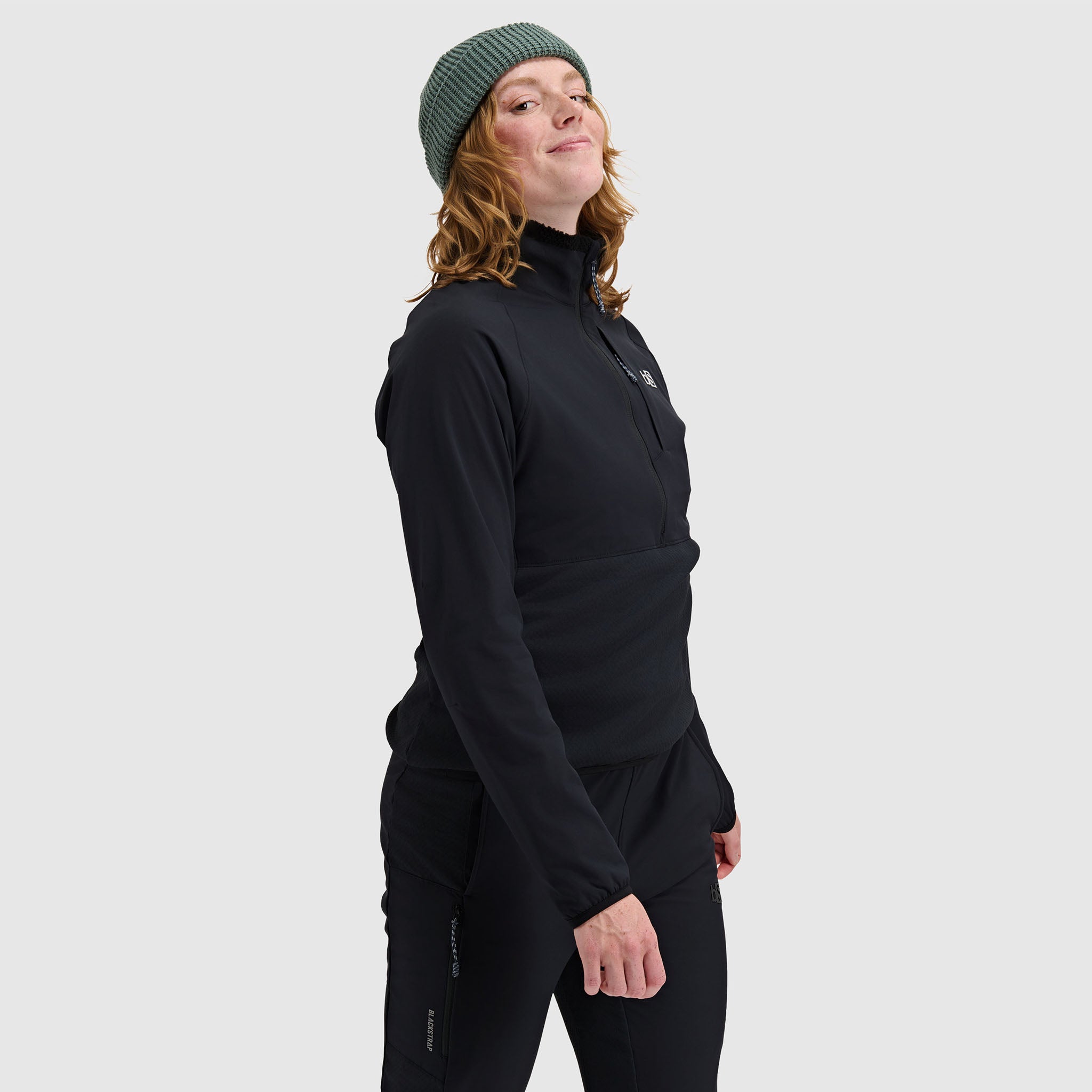 sm-image-c1f54f51cdc05e38a5fd10d7 Women's Tribrid Grid Fleece Pullover Jacket 1/2 Zip