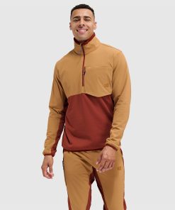 Men's Tribrid Grid Fleece Pullover Jacket 1/2 Zip