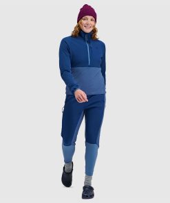 Women's Tribrid Grid Fleece Pullover Jacket 1/2 Zip