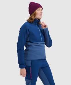Women's Tribrid Grid Fleece Pullover Jacket 1/2 Zip