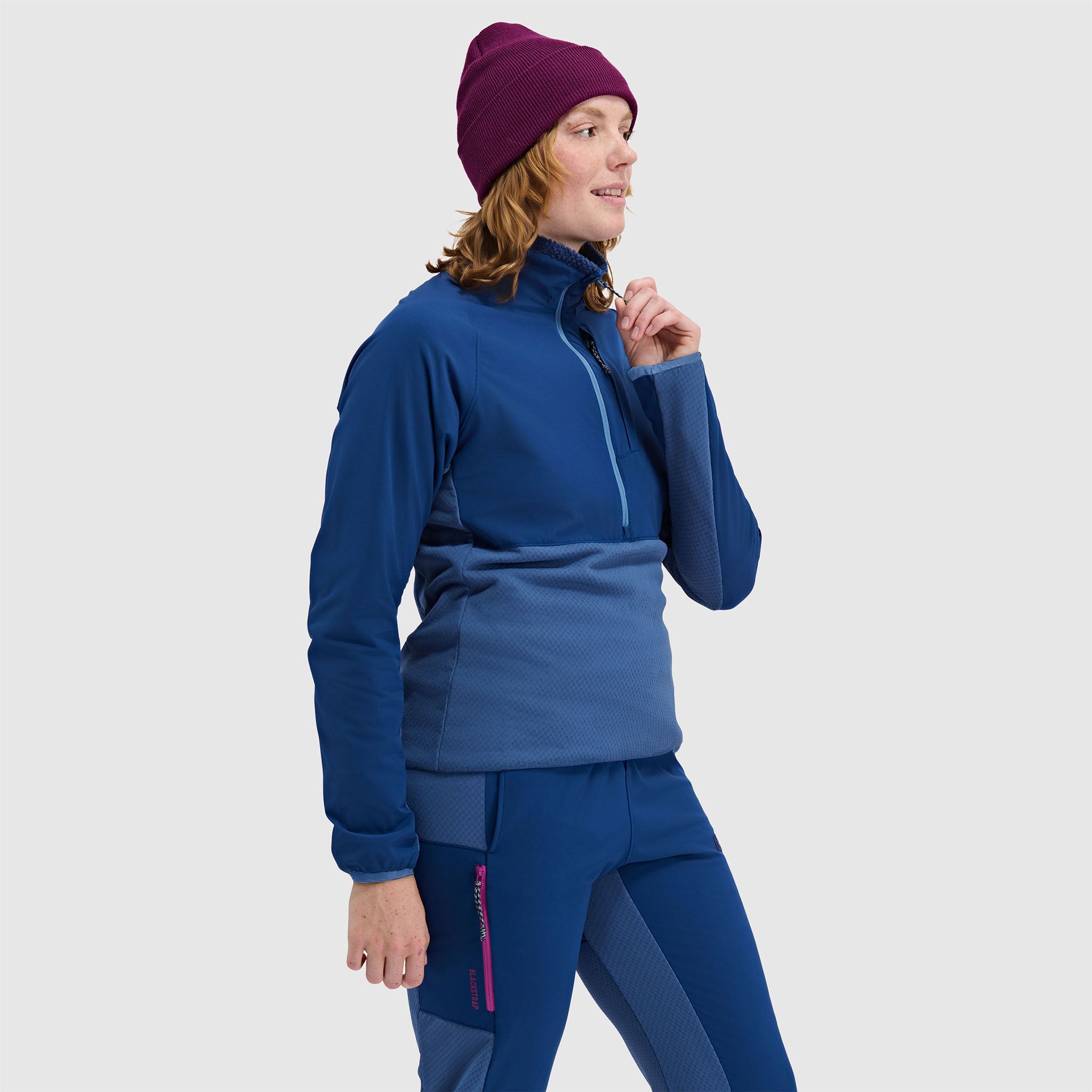 sm-image-fe7b6a311a9f15bf55ea45ae Women's Tribrid Grid Fleece Pullover Jacket 1/2 Zip